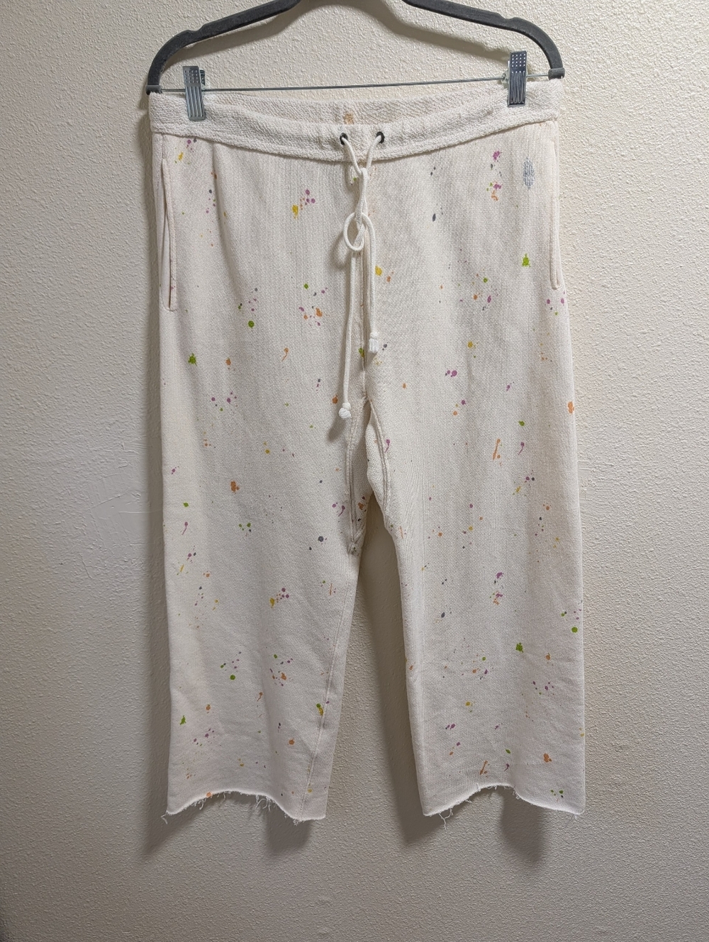 Free People Movement Sideline Splatter Print Sweatpants Ecru Print